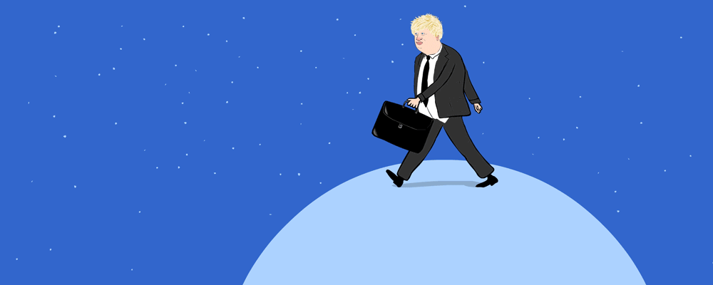 Boris Johnson walking on global stage