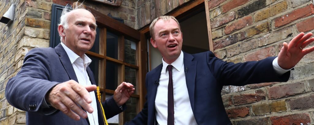 Former Lib Dem leader Tim Farron campaigns with Vince Cable